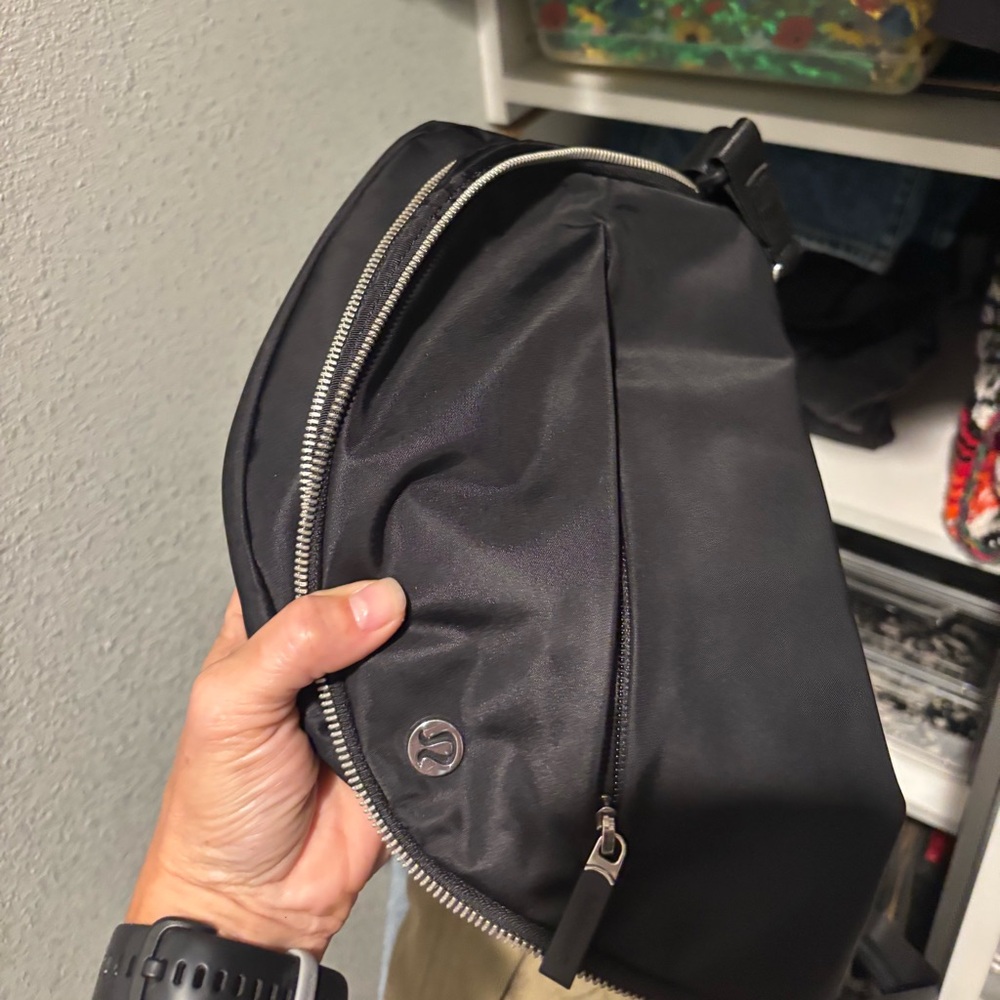 All Night Festival Bag 5L with Silver Zipper & Logo